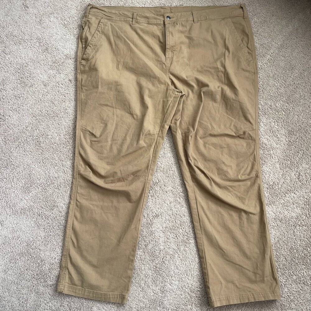 Mens Ocean Coast Brown Zip side pocket Pants Size 48x30 Big and Tall Canvas Hik